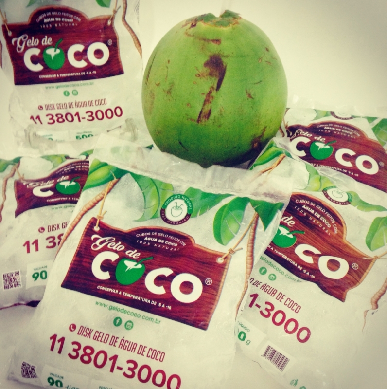 Delivery de Gelos de água de Coco na Penha de França - Delivery de Pacote de Gelo 2kg