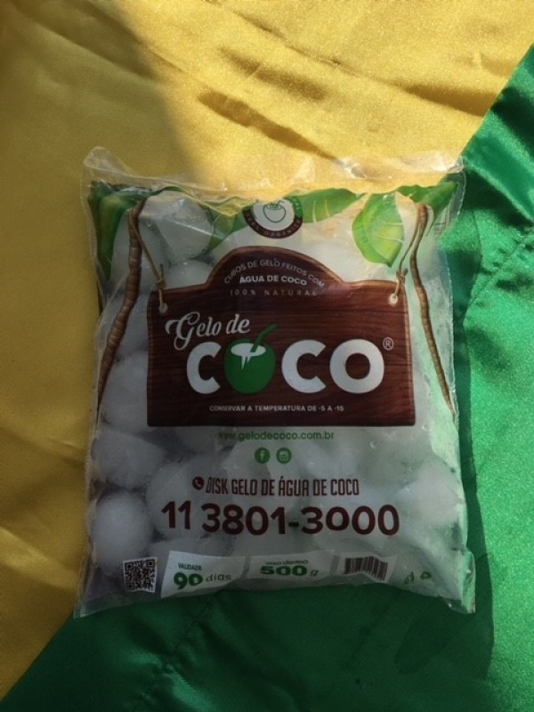 Gelo de Coco Cubinho Cidade Jardim - Gelo de Agua de Coco Redondo
