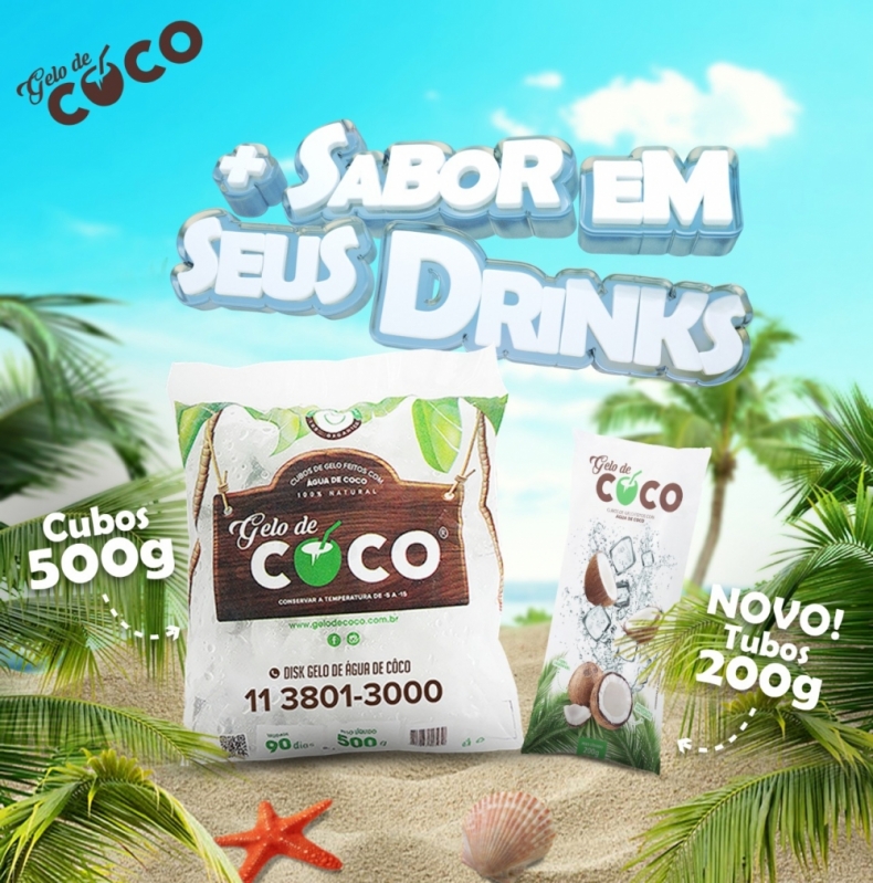 Onde Encontrar Venda de Gelo de Coco em Cubo Tucuruvi - Venda de Gelo de Agua de Coco para Drink