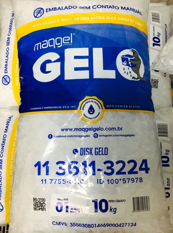 Pacote de Gelo Moído 10kg Itaim Paulista - Pacote de Gelo